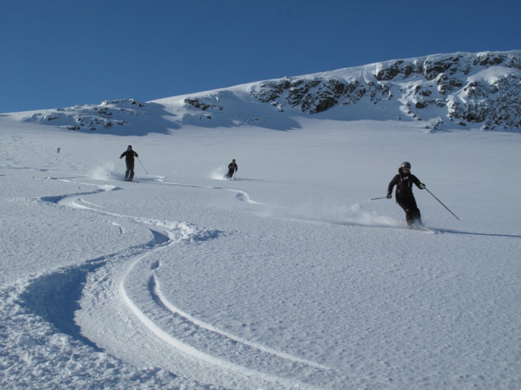 Powder formations on Gorsacohkka, 31st March 2010 Photo: Lisa Auer